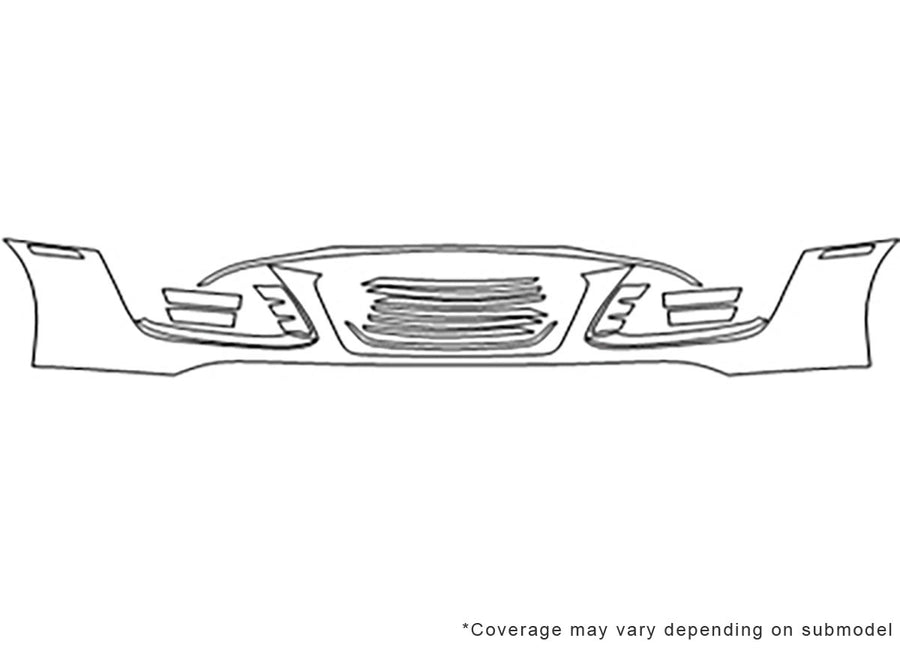 r8 Avery Dennison Clear Bra Bumper Precut PPF Diagram