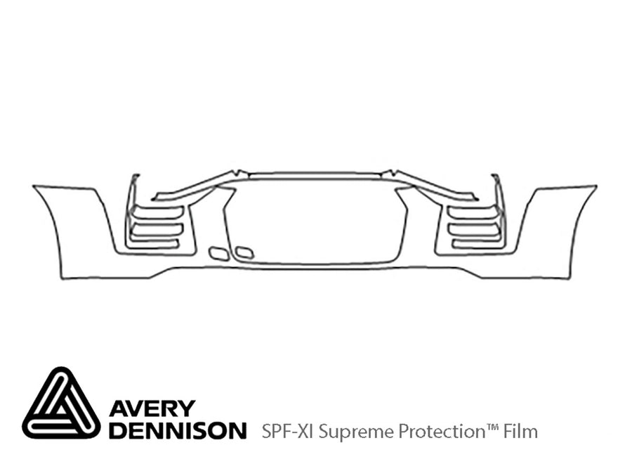 r8 Avery Dennison Clear Bra Bumper Precut PPF Diagram