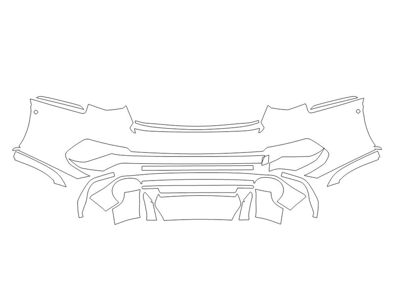 rs3 Avery Dennison Clear Bra Door Cup Precut PPF Diagram