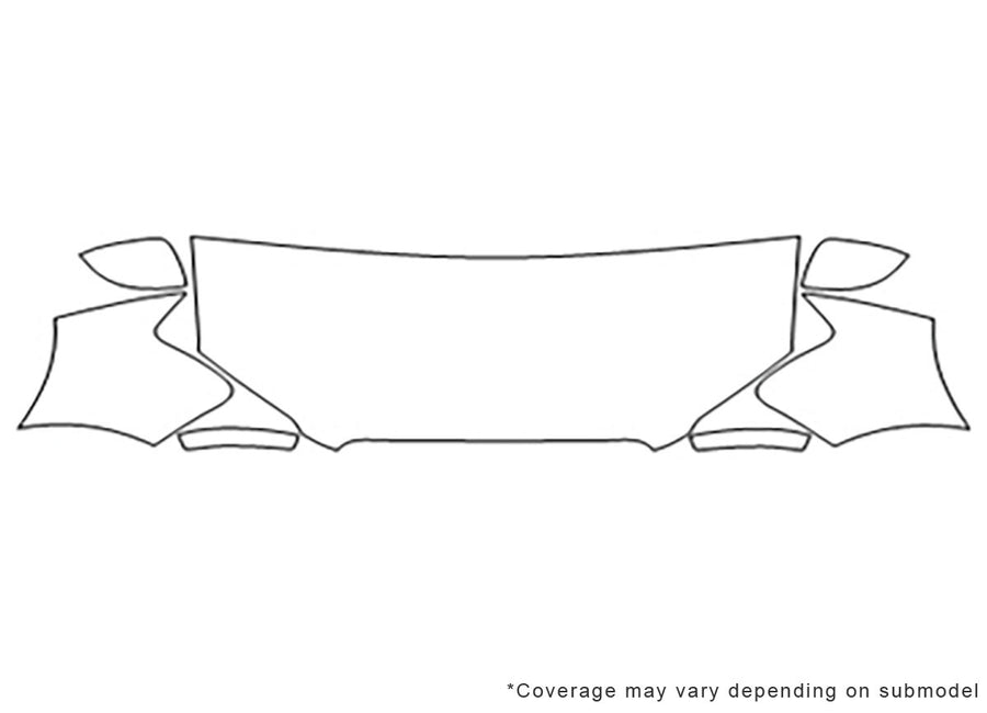 rs4 3M Clear Bra Hood Precut PPF Diagram