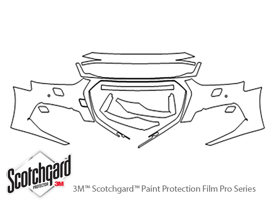 rs5 3M Clear Bra Bumper Precut PPF Diagram