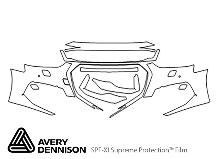 rs5 Avery Dennison Clear Bra Bumper Precut PPF Diagram