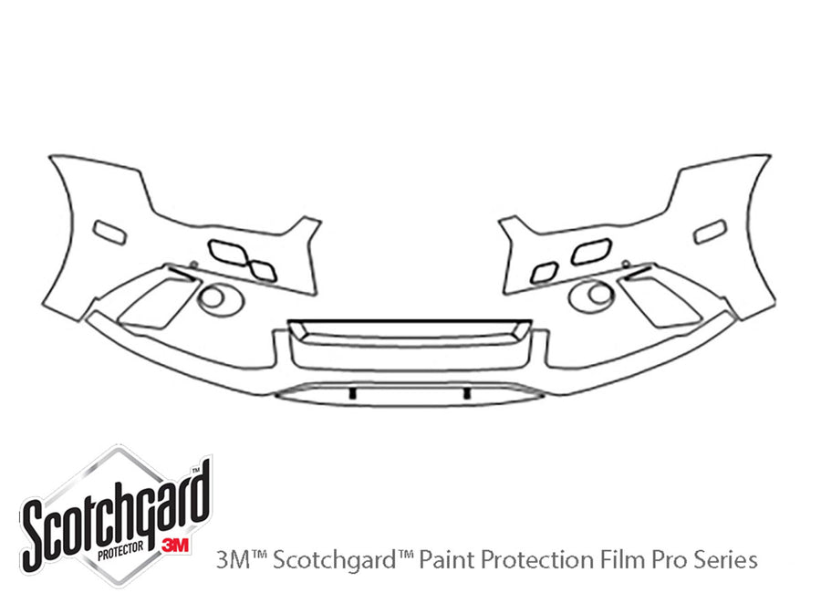 rs7 3M Clear Bra Bumper Precut PPF Diagram