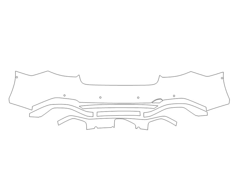 rs7 3M Clear Bra Door Cup Precut PPF Diagram