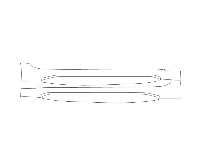 rs7 3M Clear Bra Door Cup Precut PPF Diagram