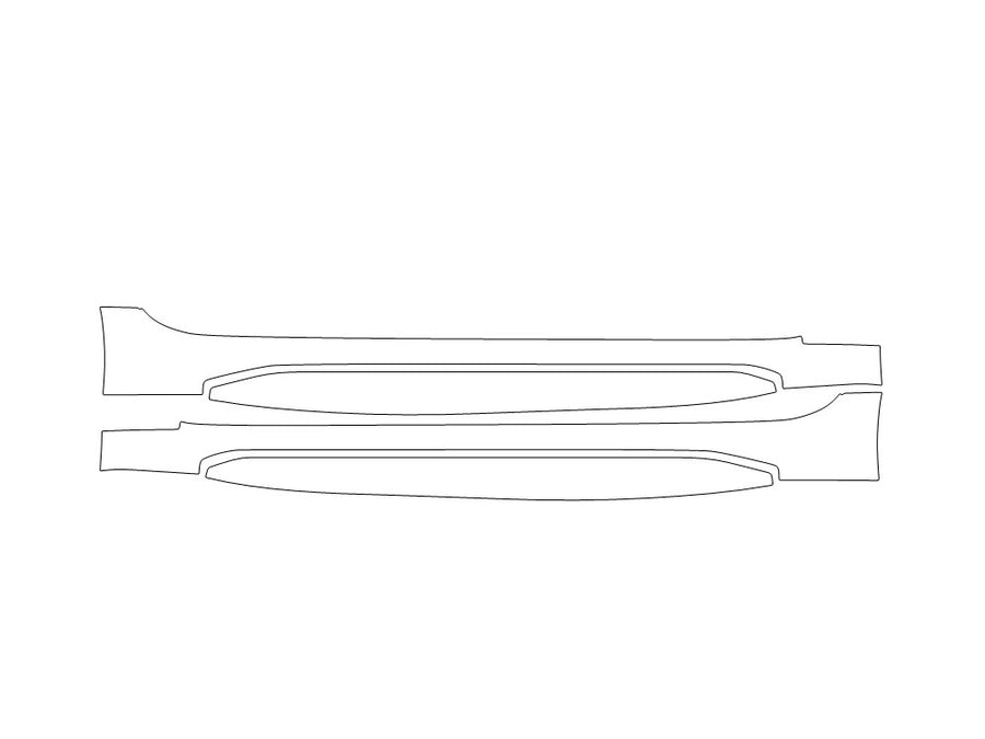rs7 Avery Dennison Clear Bra Door Cup Precut PPF Diagram