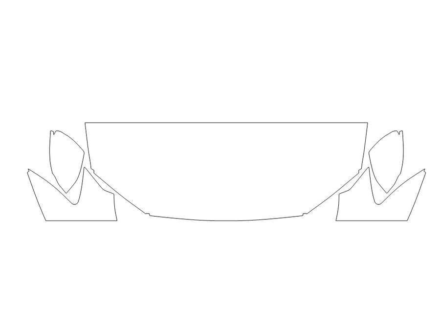 rsq8 Avery Dennison Clear Bra Hood Precut PPF Diagram