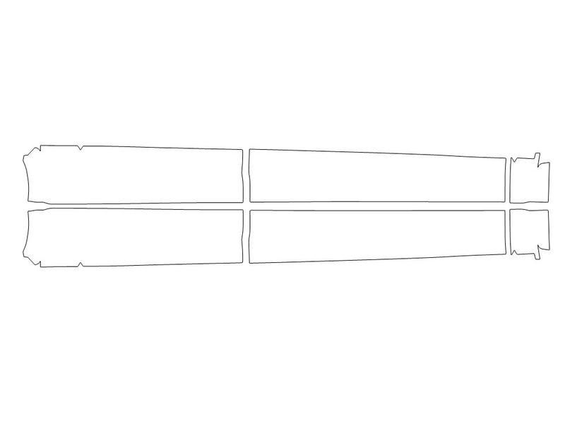rsq8 3M Clear Bra Door Cup Precut PPF Diagram