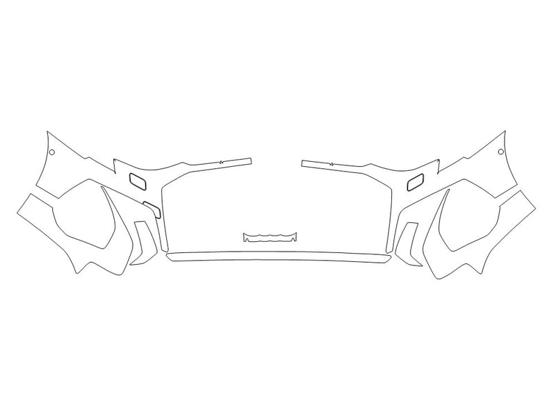 s3 Avery Dennison Clear Bra Bumper Precut PPF Diagram