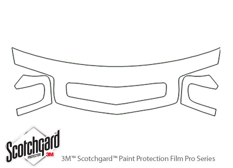 s4 3M Clear Bra Hood Precut PPF Diagram