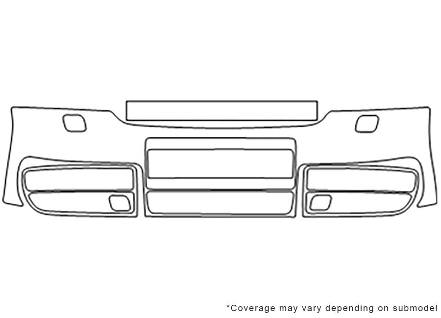 s4 3M Clear Bra Bumper Precut PPF Diagram
