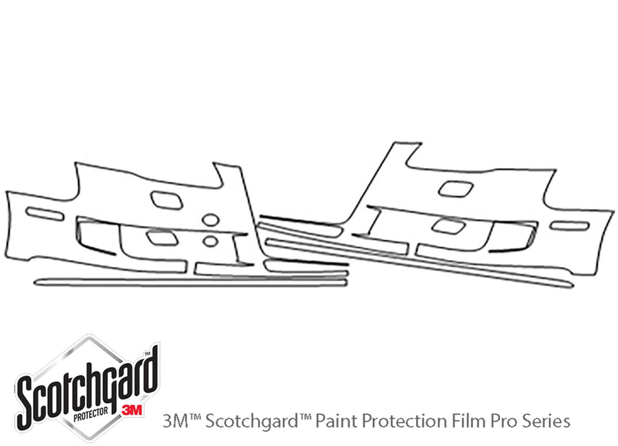 s4 3M Clear Bra Bumper Precut PPF Diagram