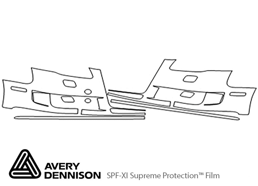 s4 Avery Dennison Clear Bra Bumper Precut PPF Diagram
