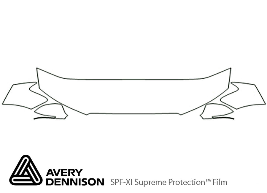 s4 Avery Dennison Clear Bra Hood Precut PPF Diagram