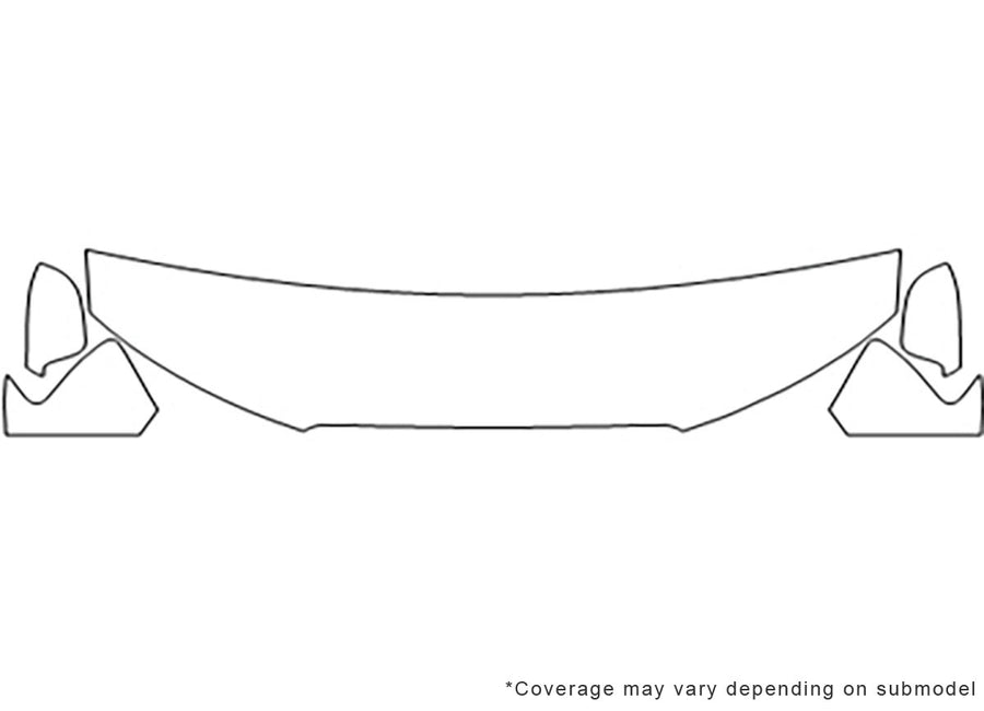 s4 3M Clear Bra Hood Precut PPF Diagram