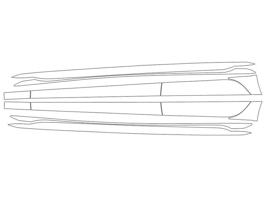 s4 3M Clear Bra Door Cup Precut PPF Diagram