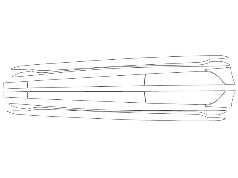 s4 Avery Dennison Clear Bra Door Cup Precut PPF Diagram