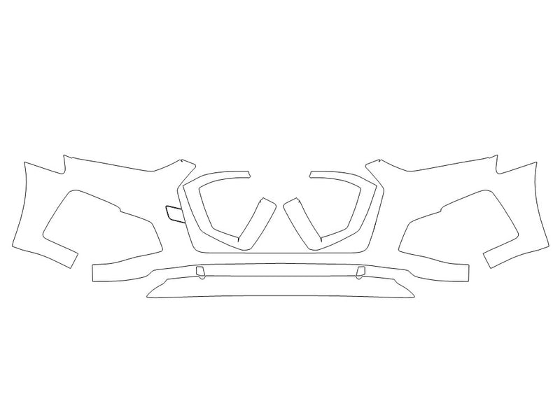 s5 Avery Dennison Clear Bra Bumper Precut PPF Diagram