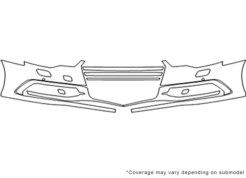 s6 Avery Dennison Clear Bra Bumper Precut PPF Diagram