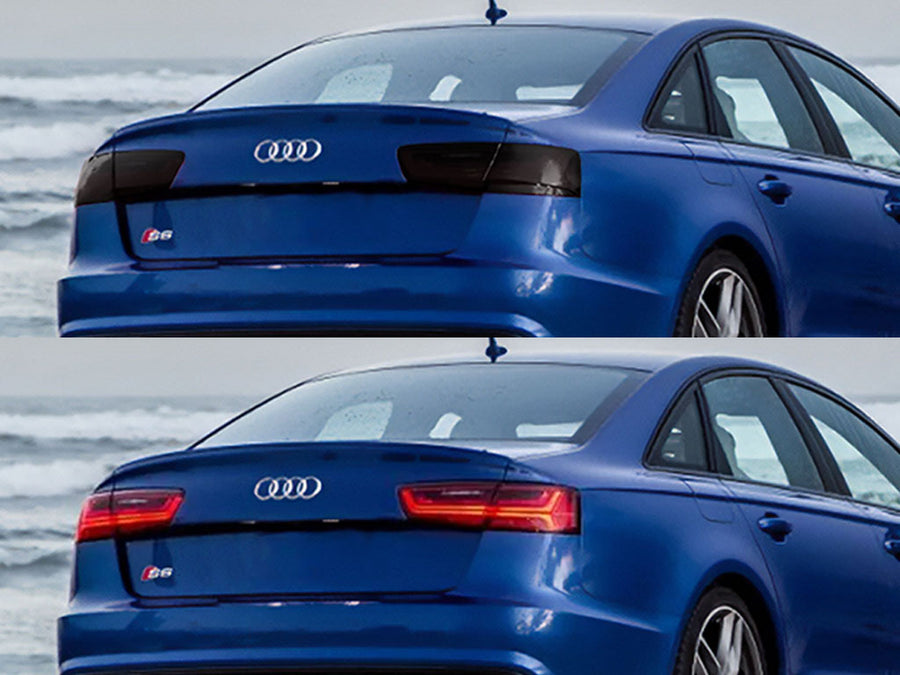 s6 (sedan) Before and After Smoked Taillights