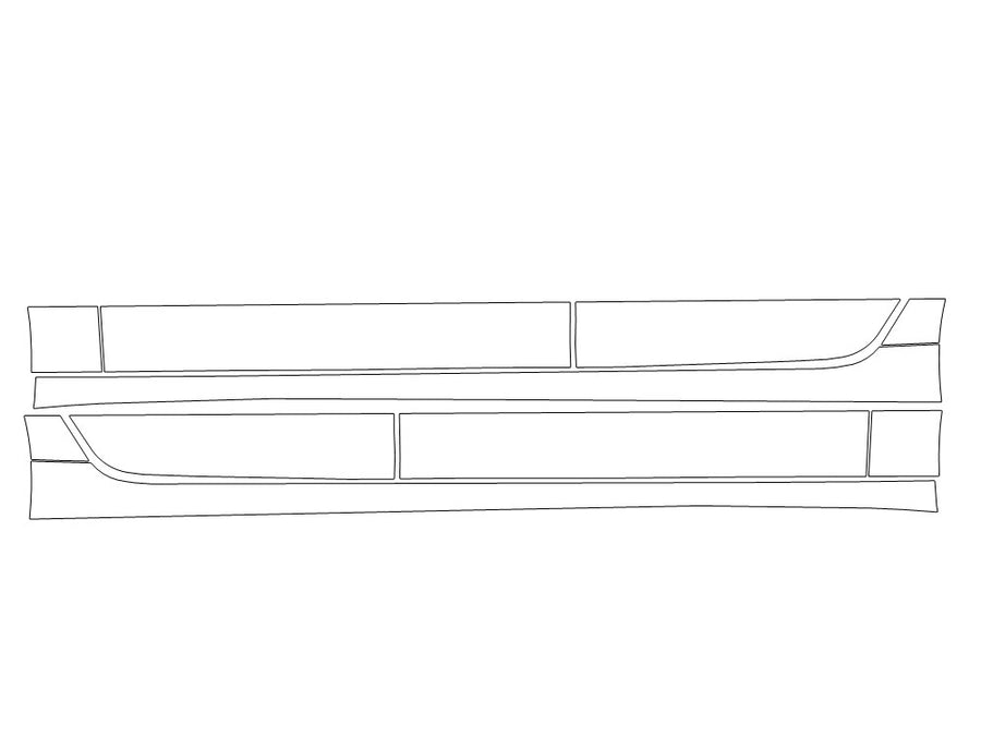 s6 3M Clear Bra Door Cup Precut PPF Diagram