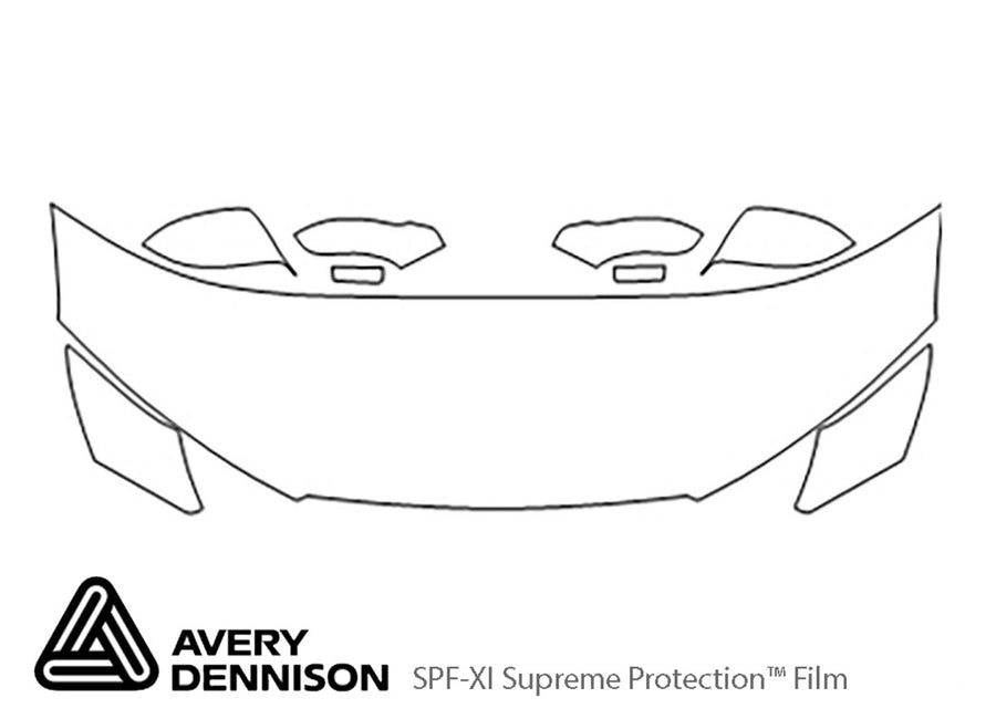 s7 Avery Dennison Clear Bra Hood Precut PPF Diagram