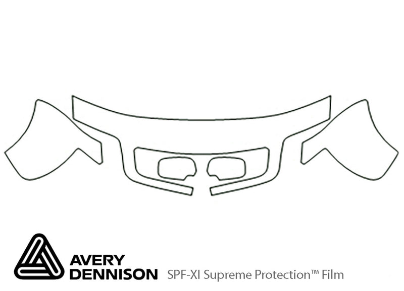 s8 Avery Dennison Clear Bra Hood Precut PPF Diagram