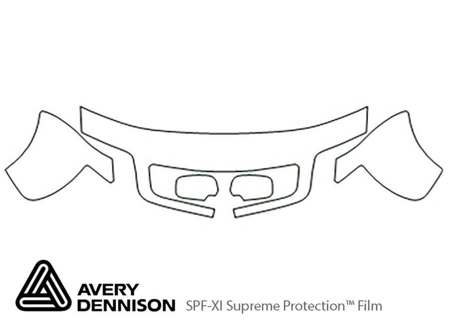 s8 Avery Dennison Clear Bra Hood Precut PPF Diagram
