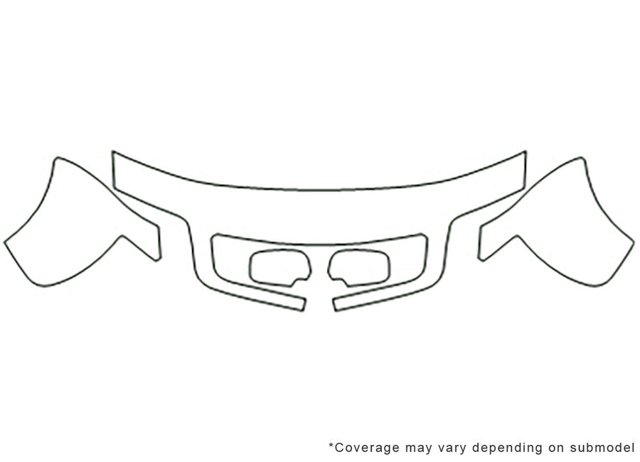 s8 3M Clear Bra Hood Precut PPF Diagram