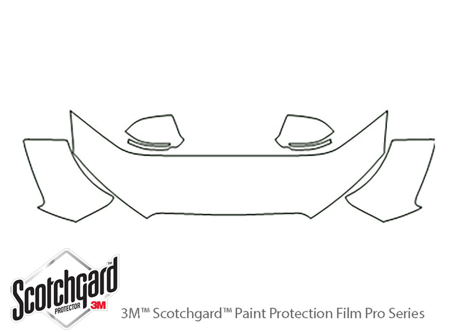s8 3M Clear Bra Hood Precut PPF Diagram