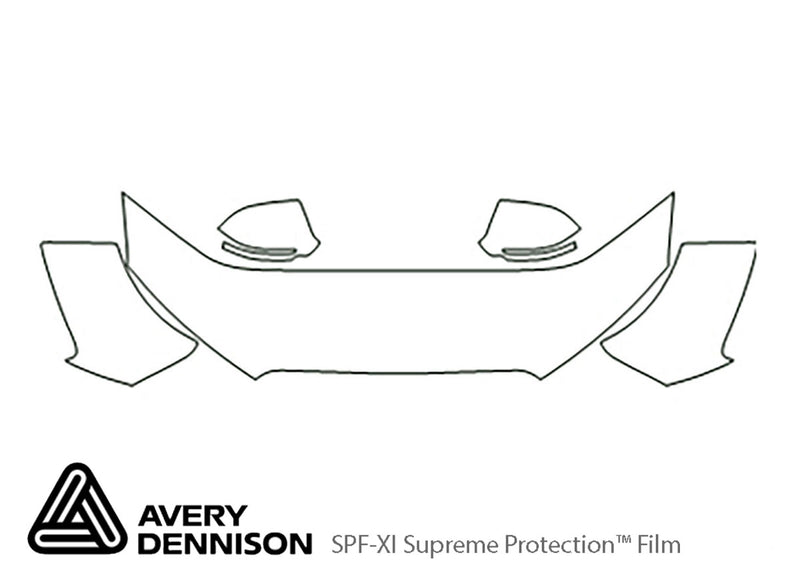 s8 Avery Dennison Clear Bra Hood Precut PPF Diagram