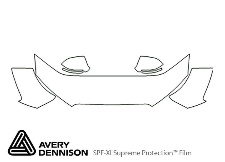 s8 Avery Dennison Clear Bra Hood Precut PPF Diagram