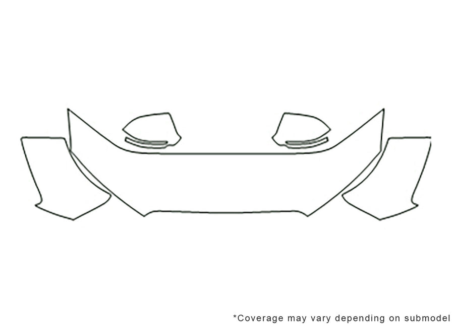 s8 Avery Dennison Clear Bra Hood Precut PPF Diagram