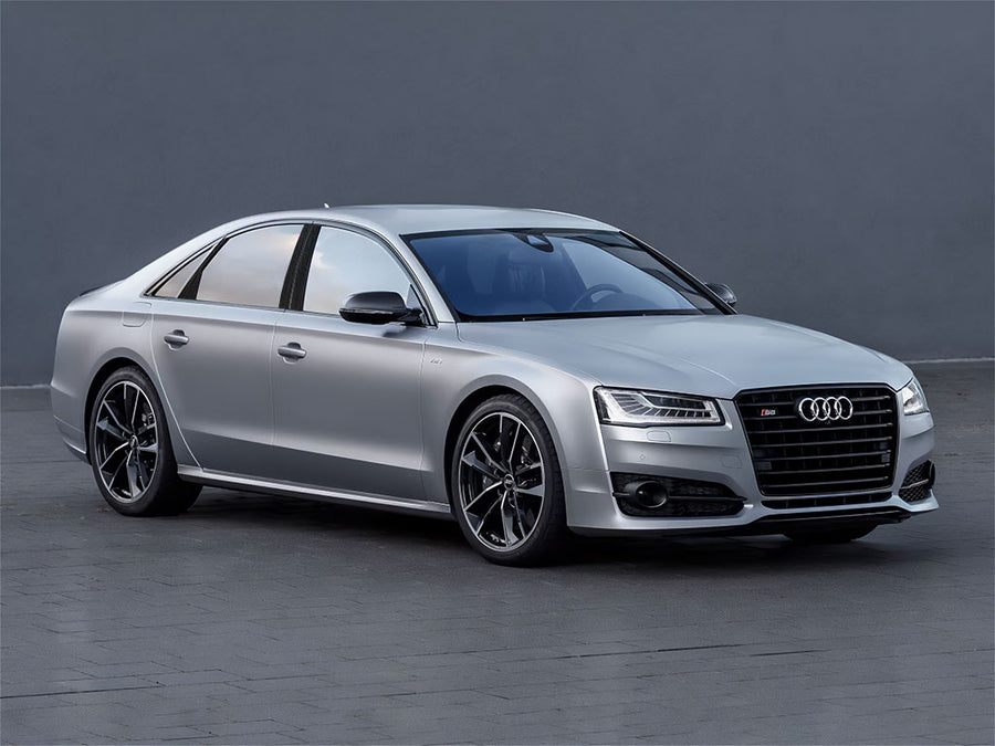 audi s8 2013-2018 Brushed Aluminum Black Pillar Trim