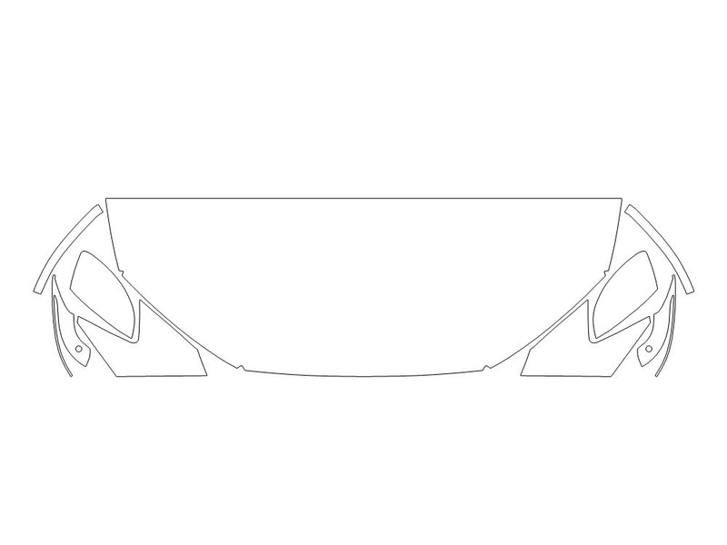 s8 3M Clear Bra Hood Precut PPF Diagram
