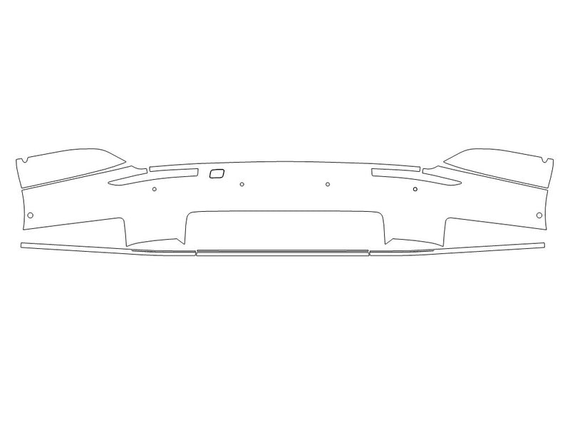 s8 3M Clear Bra Door Cup Precut PPF Diagram