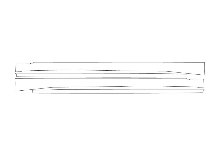 s8 Avery Dennison Clear Bra Door Cup Precut PPF Diagram