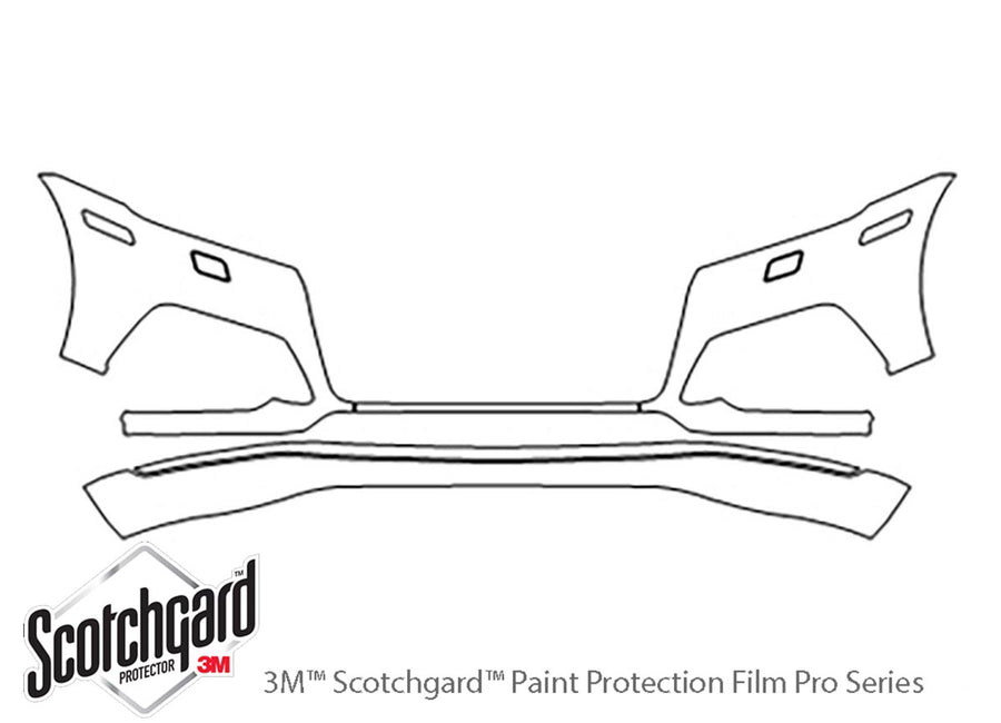 sq5 3M Clear Bra Bumper Precut PPF Diagram