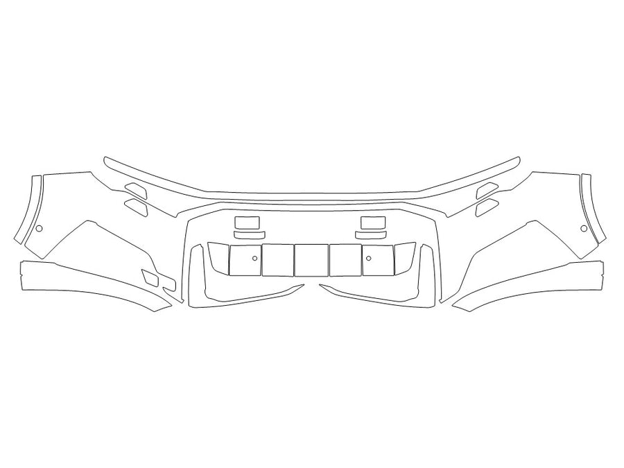 sq7 Avery Dennison Clear Bra Bumper Precut PPF Diagram