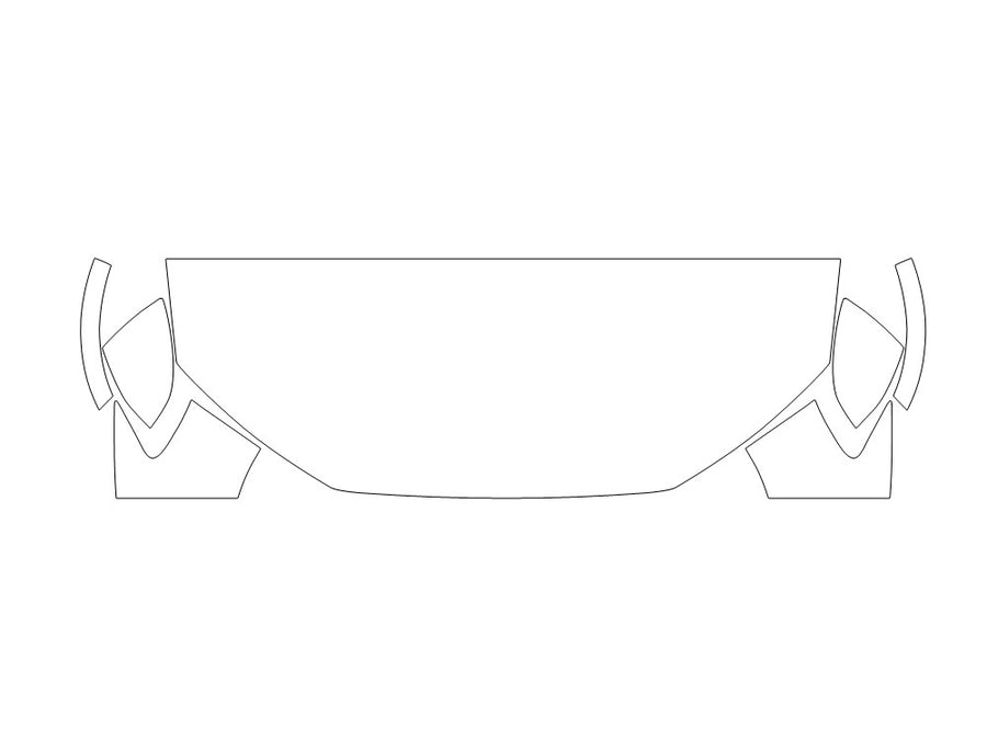sq7 Avery Dennison Clear Bra Hood Precut PPF Diagram