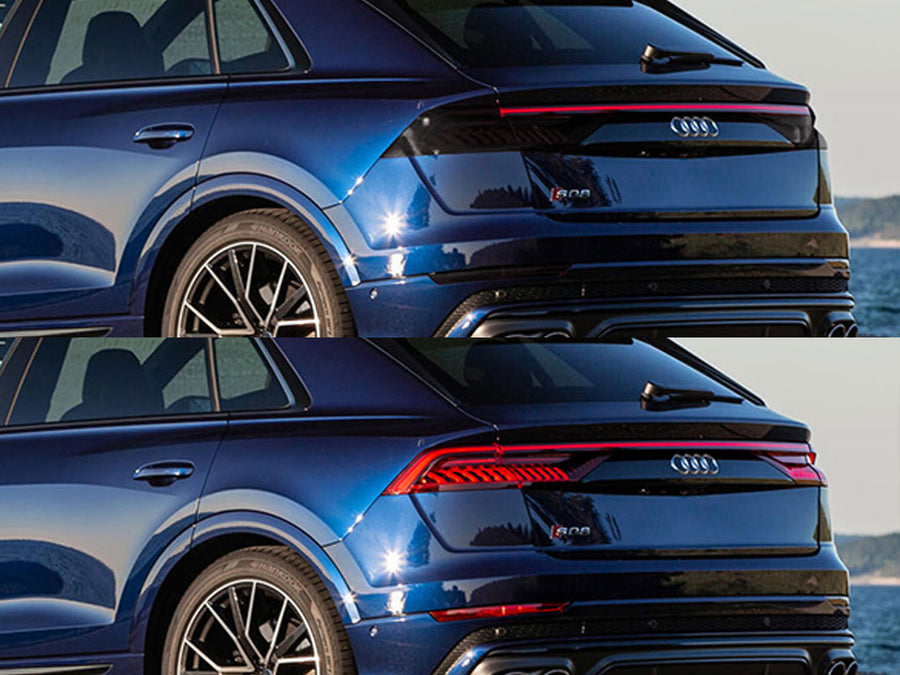 sq8 Before and After Smoked Taillights