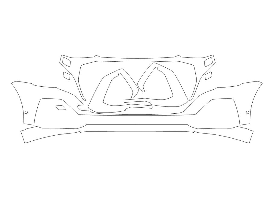 sq8 3M Clear Bra Bumper Precut PPF Diagram