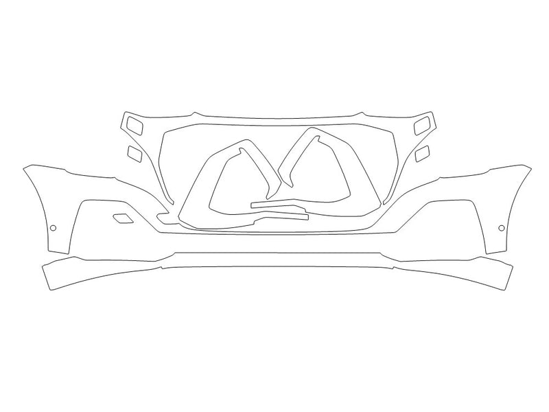 sq8 Avery Dennison Clear Bra Bumper Precut PPF Diagram