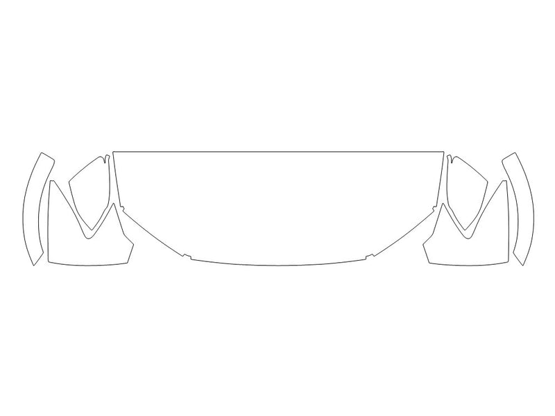 sq8 Avery Dennison Clear Bra Hood Precut PPF Diagram