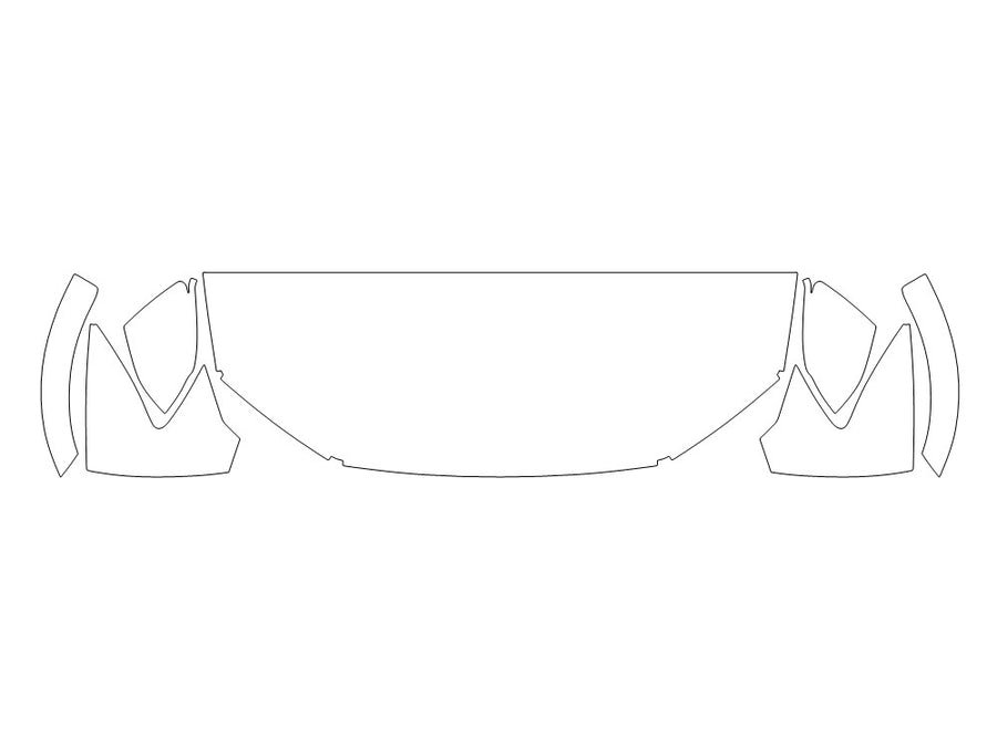 sq8 Avery Dennison Clear Bra Hood Precut PPF Diagram