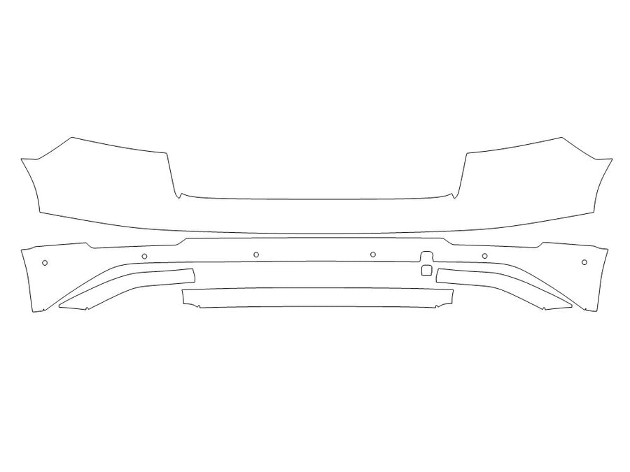 sq8 3M Clear Bra Door Cup Precut PPF Diagram
