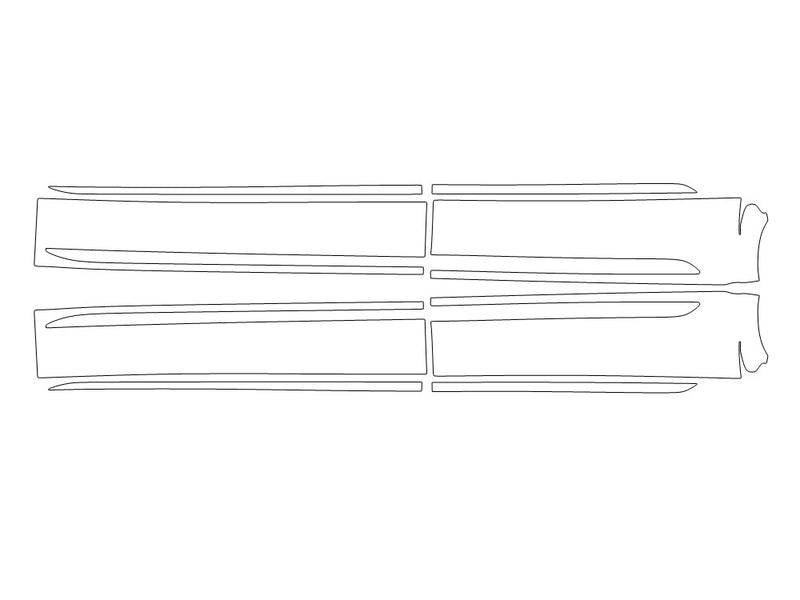 sq8 Avery Dennison Clear Bra Door Cup Precut PPF Diagram