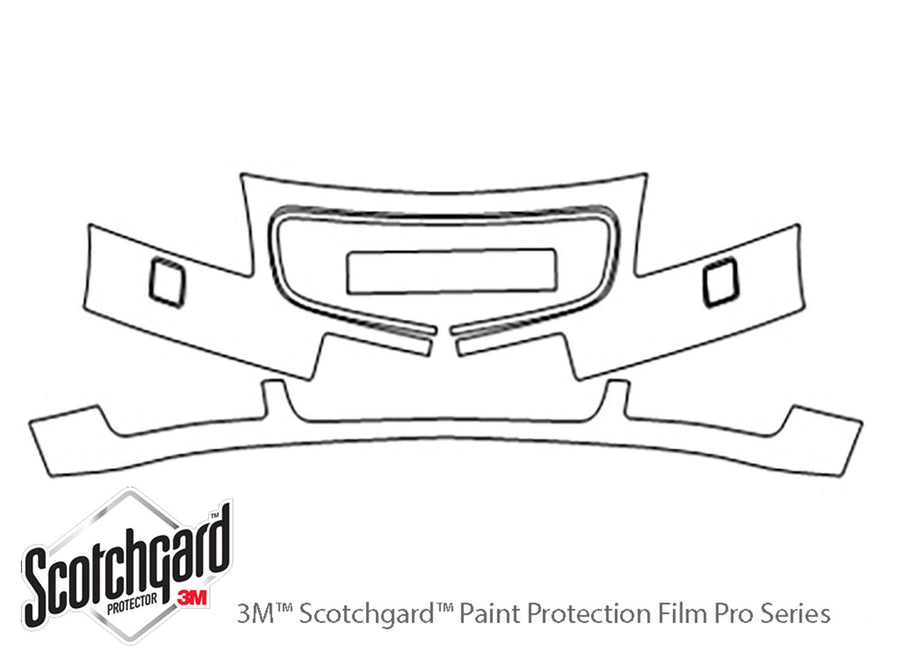 tt 3M Clear Bra Bumper Precut PPF Diagram