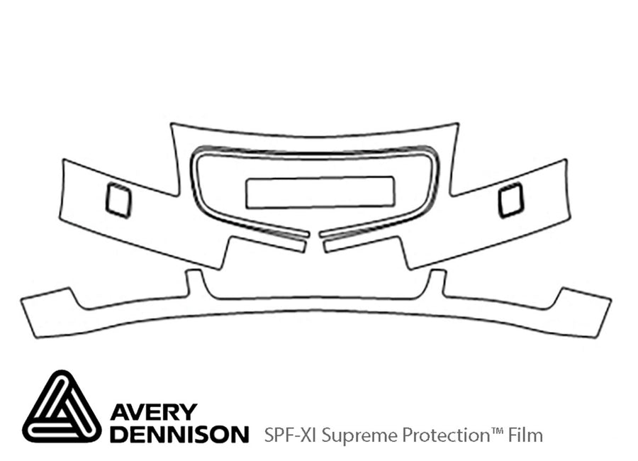 tt Avery Dennison Clear Bra Bumper Precut PPF Diagram
