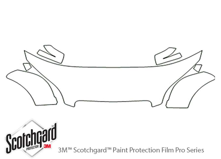 tt 3M Clear Bra Hood Precut PPF Diagram